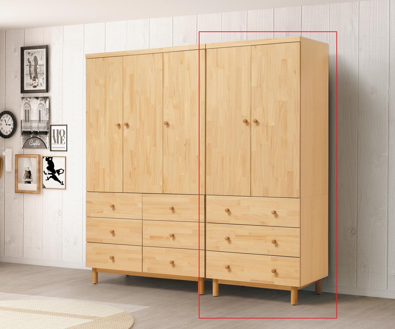 哥本哈根實木 3 × 7 尺衣櫥